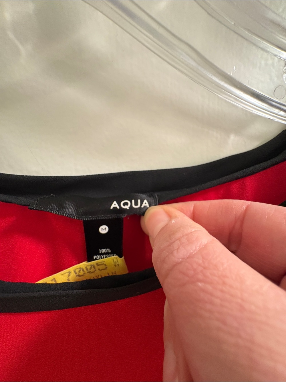 Aqua Red and Black Short Sleeve Contrast Top - Picture 2 of 7